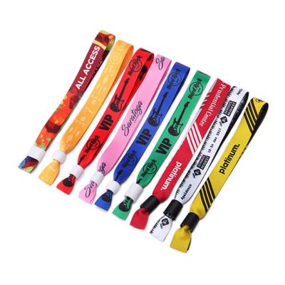 China Festival Woven Wrist Bands 35*1.5cm Size Custom Concert Wristbands for sale