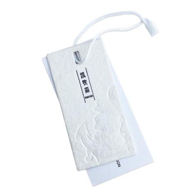 China Custom Own Brand Logo Hang Tag Cardboard Hangtags For Clothing for sale