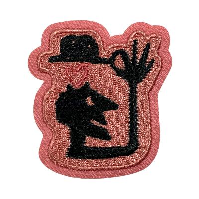 China Heat Press Iron On Embroidered Twill Patch Sew On Embroidery Patches for sale