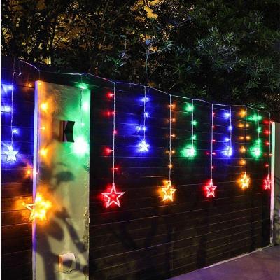 China LED string  lights twinkling star waterfall wedding window string light christmas decoration solar light solar curtain light for sale