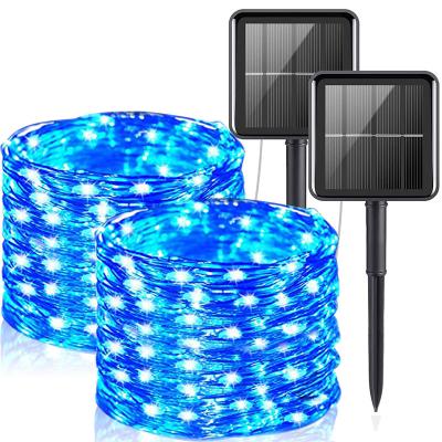 China Solar Powered 2021 Good Sale Solar String Lights Outdoor 30m 8 Modes 100LED Copper Wire Solar String Lights For Holiday Decoration for sale