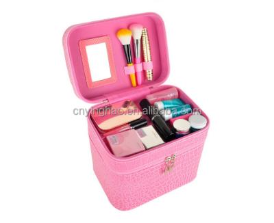 China Wholesale Customized Combo CheapColorful PU Custom Cosmetic Bag Durable Hardcover Book With Makeup Bags for sale