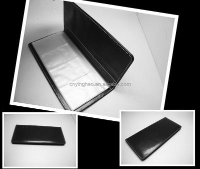 China Custom Leather PU Check Book Leather Stand for sale