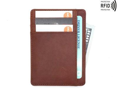 China Fashion/Business/Slim Minimalist Business Leather/PU Western RFID Blocking Minimalist Card Holder for sale