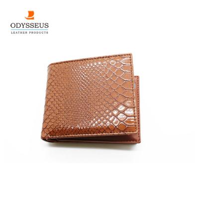 China High Quality OEM ODM RFID Blocking Genuine Leather Men's Business Card Holder Wallet With Coin Slot for sale