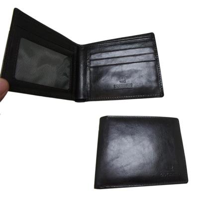 China RFID-blocking protects your personal informatio Customized Black Silver Slim Men's Leather Coin Credit Card Wallet For Christmas Gifts for sale