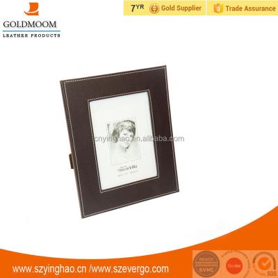 China Holiday decoration & Gift Leather Photo Frame 8x11 Square Shape Leather Photo Frame Made in China for sale