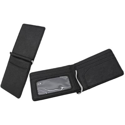 China Fashion Custom High Quality Premium Grade Money Clip Leather Wallet With Card Holder for sale