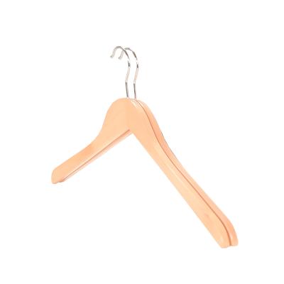 China Clothing Wardrobe Wholesales Nature Solid Wood Non Slip Display Hanger For Hotel for sale