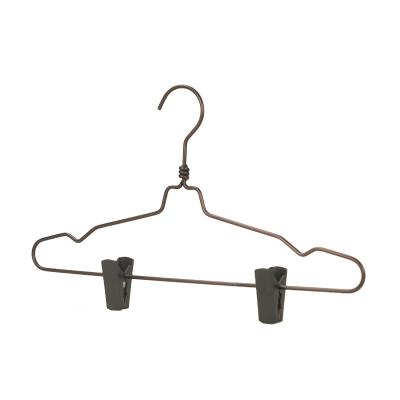 China SHOW Butler Courtesy Quality Hangers Metal Silver Aluminum Coat Hangers With Steel Clip for sale