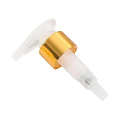 China Free Sample 2022 OEM Non Refillable Odm 28/410 Gold Aluminum Metal Lotion Pump for sale