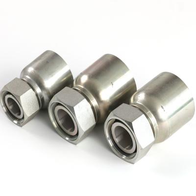 China 1 Piece Fittings Machinery Hose Hydraulic Fittings 1 Piece Crimping Hydraulic Hose Fittings With Jic Thread for sale