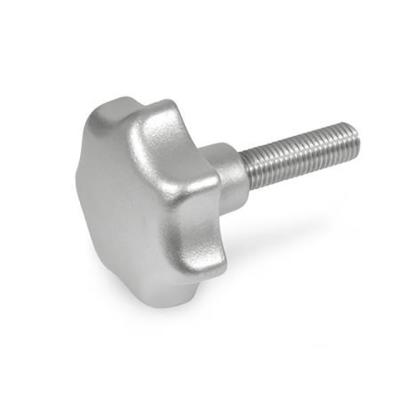 China General Industry Stainless Steel Easy To Grip Star Knobs With M10 Threaded Studs for sale