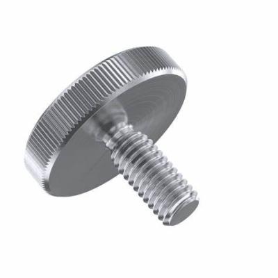 China Medical Industrial CNC Machined Stainless Steel M6 x 20mm Knurled Thin Thumb Screws for sale