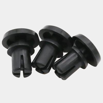 China Medical Industrial CNC Machined R Shaped Black Nylon Rivets Plastic Rivets for sale