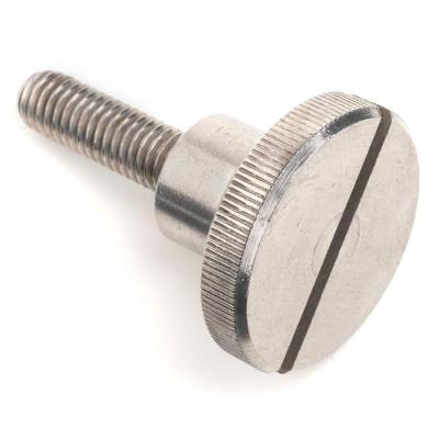 China Medical Industrial CNC Machined Stainless Steel m4 x 10mm Slotted Knurled Thumb Screws DIN465 for sale