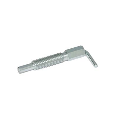 China ZINC Customized Steel L-Handle Indexing Retractable Plunger Hand Spring Plunger for sale