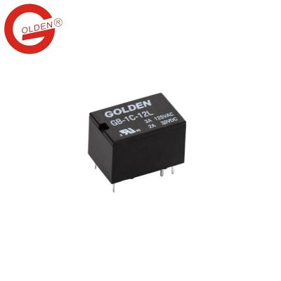 China Gigabyte TUV CQC Series Power Sealed Gold Relay GB-1C-12L SPDT 12V 3A/30VDC 15.5*11*11.1mm for sale