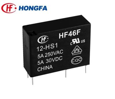 China HF46F 012 Relay HS1 DIP-4 4PIN 5amp 250VAC DC3V/5V/12V/18V/24VDC Sealed Macrofa Normally Open Subminiature Relay HS1 DIP-4 4PIN Medium Power 5A Subminiature Relay for sale