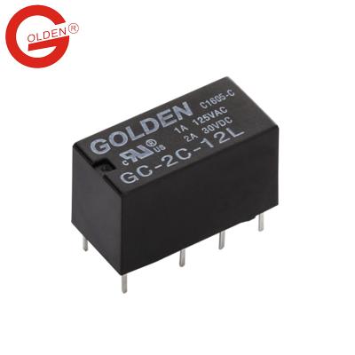 China Sealed And Waterproof Relay GC Gold Model Sealed Type Certificate Compliances 12VDC Capacity 3A 250VAC Mini Signal Relay for sale