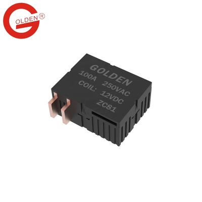 China ZC81 Golden Sealed Latching Relay 100A 220V AC NO Relay 39.3*30.2*18.5 For Electric Meter for sale