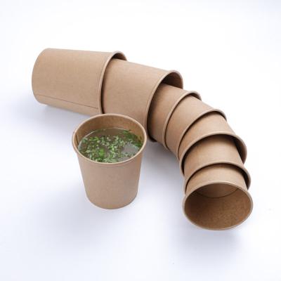 China Biodegradable Custom Paper Soup Cups With Lids Paper Paper Soup Bowl And Double Disposable PE Soup Cups for sale