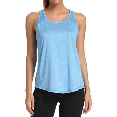 China Custom Women's Mesh Ruffled Sleeveless Top Tank Top Loose Exercise Yoga Women's QUICK DRY for sale