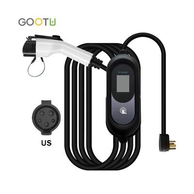 China Safety Convenient Electric Vehicle Charger Ac Ev Charger Station 32A J1772 Type 1 7Kw 3.5Kw Portable Electric Car Charger for sale