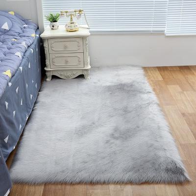 China 45*45cm Washable Faux Fur Imitated Sheepskin Carpets Animal Faux Fur Sheepskin Blanket for sale