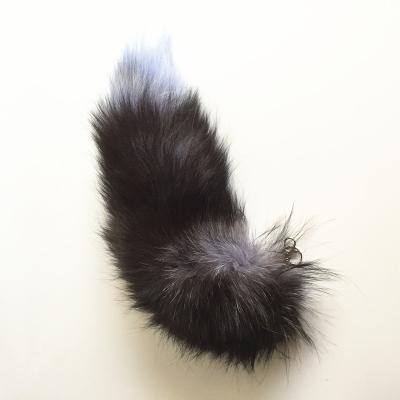 China Real Fox Fur Tail Furs Key Chain Real Fur Hide Key Chain Fairy Thick And Fluffy Pendant Tails Tails Wholesale for sale