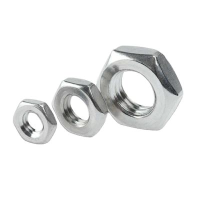 China Durable Stainless Steel Hexagon Nuts DIN439 M1.6-M12 Thin Hex Nut 201 304 316 for sale