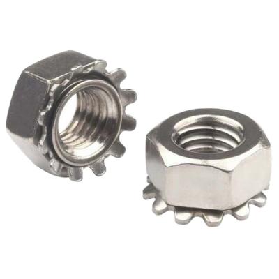 China Stainless steel mining K-lock with external nuts mounting hex kep nut for sale