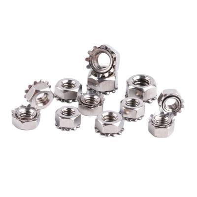 China Heavy Industry Manufacturers Wholesale High Quality British 304 Stainless Steel Hex K Nut Locking Keps Nut for sale