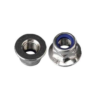 China Wholesale heavy industry manufacturer stainless steel metric hex flanged nylon m4m5m6m8m10 lock nut for sale