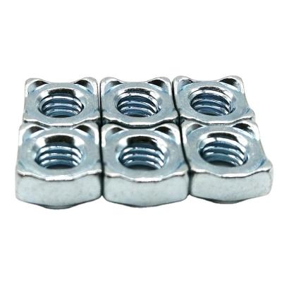 China DIN928 m6 Heavy Industry Square Spot Welding High Quality Galvanized Nut for sale