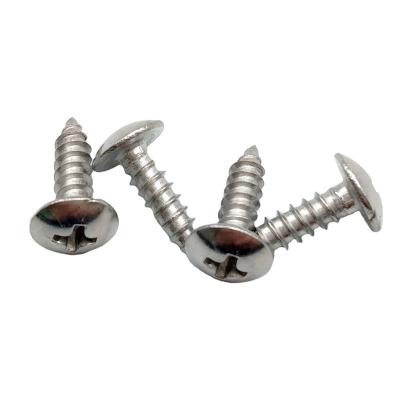 China Tapping Stainless Steel Screws Umbrella Head Large Cross Round Flat Head Screws Large Cap Screws for sale