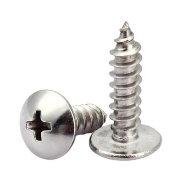 China 304 Stainless Steel Cross Large Round Head Mushroom Head Self Tapping Screw for sale