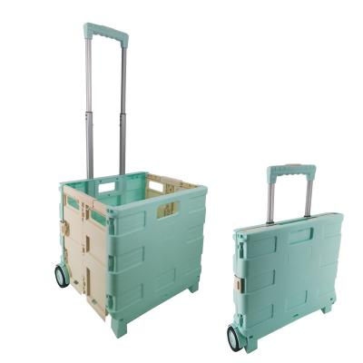 China Folding PP Folding Trolley / Space Saving Shopping Pull Cart for sale