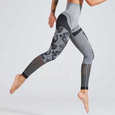 China Seamless Leggings Mesh Breathable Printing Pattern High Viable Women Waist Yoga Pants Leggings for sale