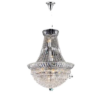 China Indoor European Style Crystal Home Led Crystal Pendant Light of Modern Classic Noble and Elegant Hotel Villa for sale