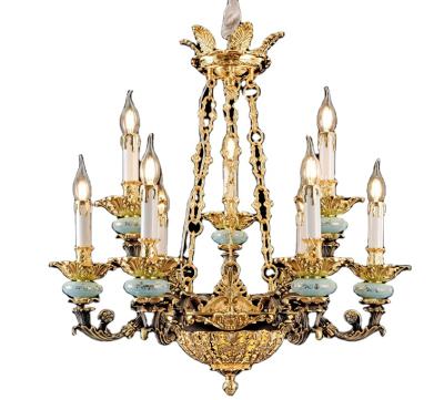 China French design modern antique brass gold chandelier luxury ballroom restaurant chandeliers for sale