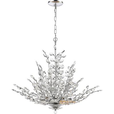 China Contemporary Italian Designer Lightings Metal Chrome Crystal Luxury Large Pendant Light Chandelier for sale