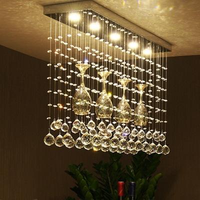 China Downlights Modern Lead Crystal Ceiling Pendant Chandelier For Dining Room Indoor Crystal Chandelier for sale