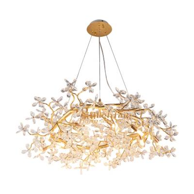 China Modern Pendant Light Aluminum Bedroom Chandelier Lamp Gold Chinese G9 Nordic Crystal Pendant Light Living Room Modern Pendant Light for sale