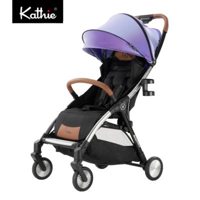 China 5 Colors Lightweight Pram Hot Selling Automatic Folding Baby Stroller With Bigger Wheels And Canopy for sale