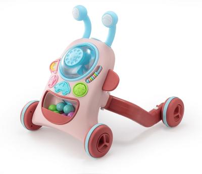 China Baby Walk Forming High Quality 2 In 1 Hand Held Plastic Baby Walker Toys Car Scooter Multiple Sliding Baby Walker With Music And Light for sale