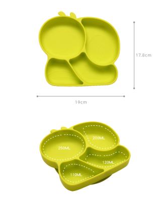 China 2021 New Arrival BPA Free Toddler Kids Viable Divided Toddler Dinner Baby Feeding Dish for sale