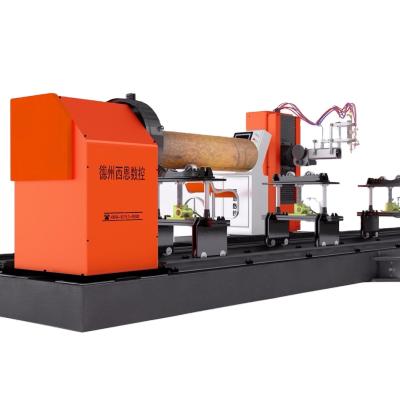 China Building Material Stores 5Axis CNC Plasma Oxy-Fuel Pipe Cutting Machine With Angle /Metal Round Tube Cutting Equipment for sale