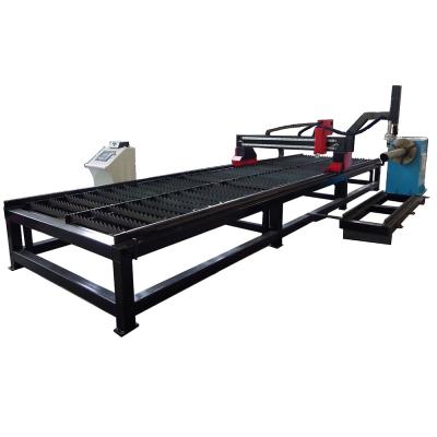 China Building Material Shops Capacity Size Small Package CNC Plasma Concealed Plasma Cutting Table With Pipe Cutter Function for sale