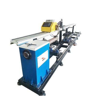 China Building material stores low cost cnc PLASMA pipe cutting machine 1530/1560small round 250mm round 250mm metal tube portable FLAME cutting machine for sale